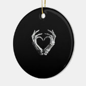 Hand Hart Skelet Bone Spooky Meisjes Vrouwen Tiene Keramisch Ornament (Links)