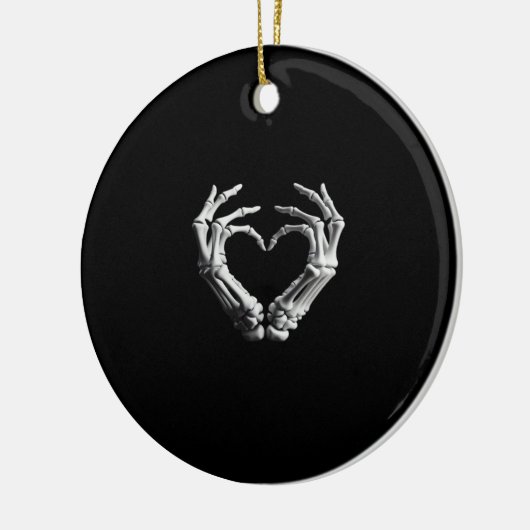 Hand Hart Skelet Bone Spooky Meisjes Vrouwen Tiene Keramisch Ornament (Links)
