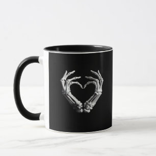 Hand Hart Skelet Bone Spooky Meisjes Vrouwen Tiene Mok