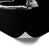Hand Hart Skelet Bone Spooky Meisjes Vrouwen Tiene Poster (Hoek)