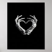 Hand Hart Skelet Bone Spooky Meisjes Vrouwen Tiene Poster (Voorkant)