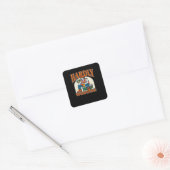 Hand Hart Skelet Bone Spooky Meisjes Vrouwen Tiene Vierkante Sticker (Envelop)