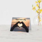 Hand hart Vaderdag-Wenskaart Kaart (Gele Bloem)