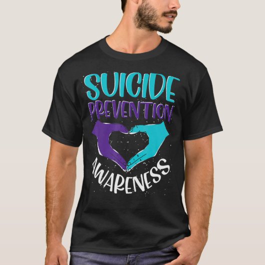 Hand Heart Suicide Prevention Awareness You matter T-shirt (Voorkant)