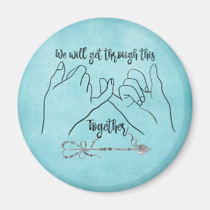 Hand Heart we dit samen citaat Magneet