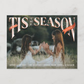 hand heeft dit de foto van het seizoen uitnodiging briefkaart (Voorkant)