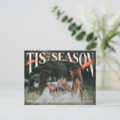  hand heeft dit de foto van het seizoen uitnodiging briefkaart (Staand voorkant)
