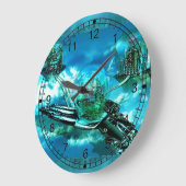 Hand Held Hope Futuristic City Grote Klok (Hoek)