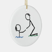 Hand helpen keramisch ornament (Rechts)