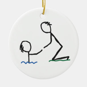 Hand helpen keramisch ornament