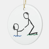 Hand helpen keramisch ornament (Links)