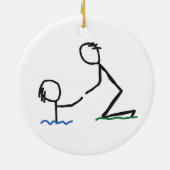 Hand helpen keramisch ornament (Achterkant)