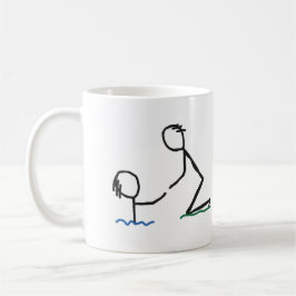 Hand helpen koffiemok
