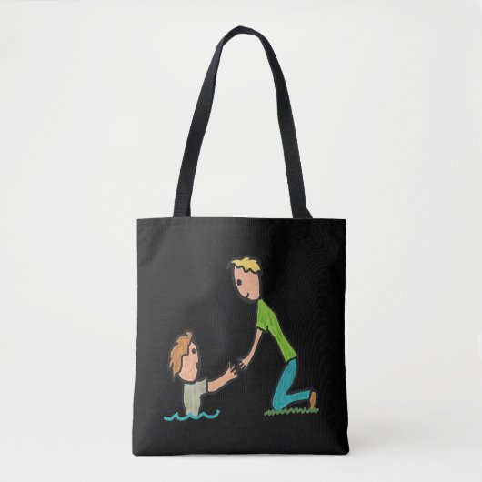 Hand helpen tote bag (Voorkant)