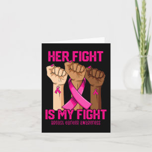 Hand Hight is My Fight Breast Cancer Awareness Kaart