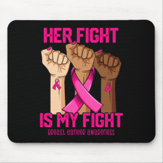 Hand Hight is My Fight Breast Cancer Awareness Muismat