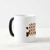 Hand holding a piece of Valentine's chocolate Magische Mok (Voorkant links)