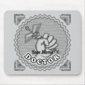 Hand holding caduceus doctor muismat (Voorkant)