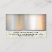 Hand Holding Dumbbell | Metaalgrunge Visitekaartje (Achterkant)