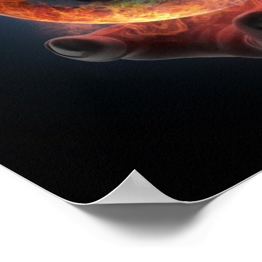 Hand Holding Earth Poster (Hoek)