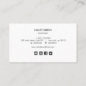 Hand Holding Groene bladeren Plant Natuur Logo Visitekaartje (Achterkant)