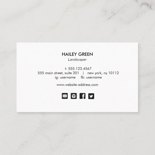 Hand Holding Groene bladeren Plant Natuur Logo Visitekaartje (Achterkant)