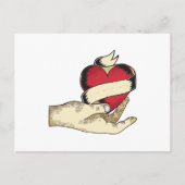 Hand Holding Heart Briefkaart (Voorkant)