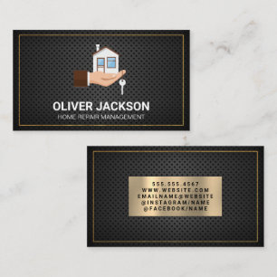 Hand Holding House Visitekaartje van geperforeer