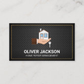 Hand Holding House | Visitekaartje van geperforeer (Voorkant)