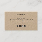 Hand Holding Leaf Plant Natuur Logo Visitekaartje (Achterkant)