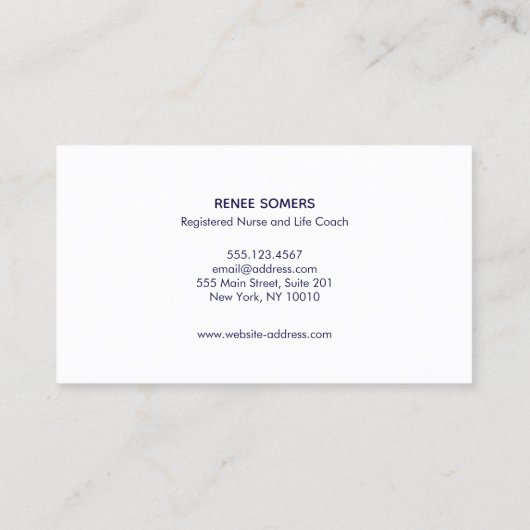 Hand Holding Menselijk Hart Holistic Healer Visitekaartje (Achterkant)