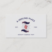 Hand Holding Menselijk Hart Holistic Healer Visitekaartje (Voorkant)