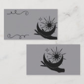 Hand holding moon and sun visitekaartje (Voorkant / Achterkant)