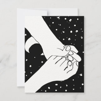 Hand-holding over sterren bedankkaart
