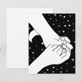 Hand-holding over sterren bedankkaart (Voorkant / Achterkant)