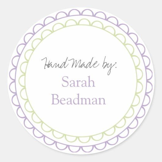 Hand Home Custom Made Naam Label Sticker (Voorkant)