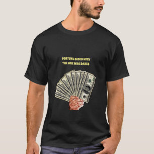 hand houden honderd dollar rekeningen geld kunst t-shirt
