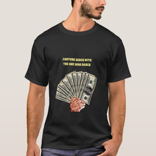 hand houden honderd dollar rekeningen geld kunst t-shirt (Voorkant)