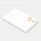 Hand houdt bloemen vast post-it® notes (Schuin)