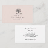 Hand houdt boom visitekaartje (Voorkant / Achterkant)