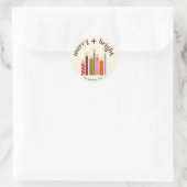 Hand-Illustrated Merry + Bright Christmas Sticker (Tas)