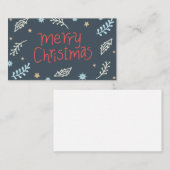 hand-illustratie kerstkaart notitiekaartje (Voorkant / Achterkant)