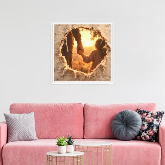 Hand in Hand Canvas Afdruk (Insitu (Woonkamer))