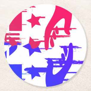 Hand in hand - een kleurrijk pact voor verandering ronde kartonnen onderzetter