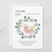 Hand in Hand Floral Wreath Father’s Day Bedankkaart (Voorkant)