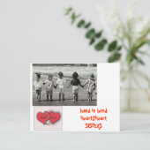 hand in hand hart2hart briefkaart (Staand voorkant)