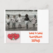 hand in hand hart2hart briefkaart (Voorkant)