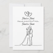 Hand in Hand, Heart to Heart | Photo Wedding Kaart (Achterkant)