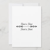 Hand in Hand, Heart to Heart | Photo Wedding Kaart (Achterkant)