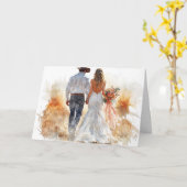 Hand in Hand, Klaar voor een Sprookjeshuwelijk Kaart (Gele Bloem)